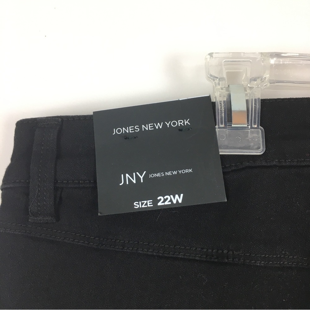 NWT Jones New York Repreve Black Jeans Sz 22W Stretch Skinny Eco Friendly Goth - Picture 12 of 13